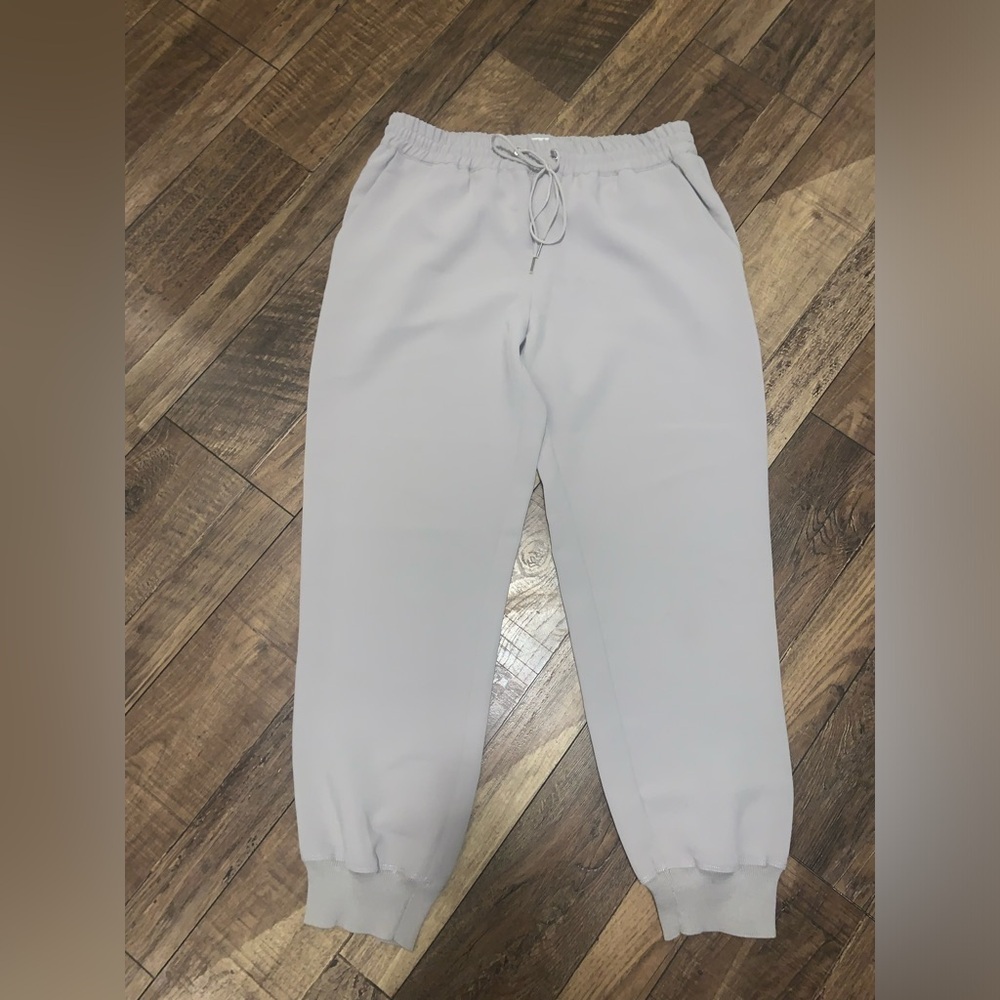 Aritzia Wilfred Buffon Pant Crepe Drawstring Joggers spring casual elastic $98 - Picture 2 of 6